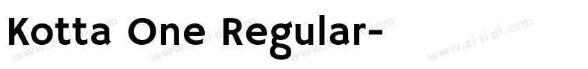 Kotta One Regular字体转换